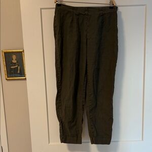 cut loose Olive Green side, zip pants